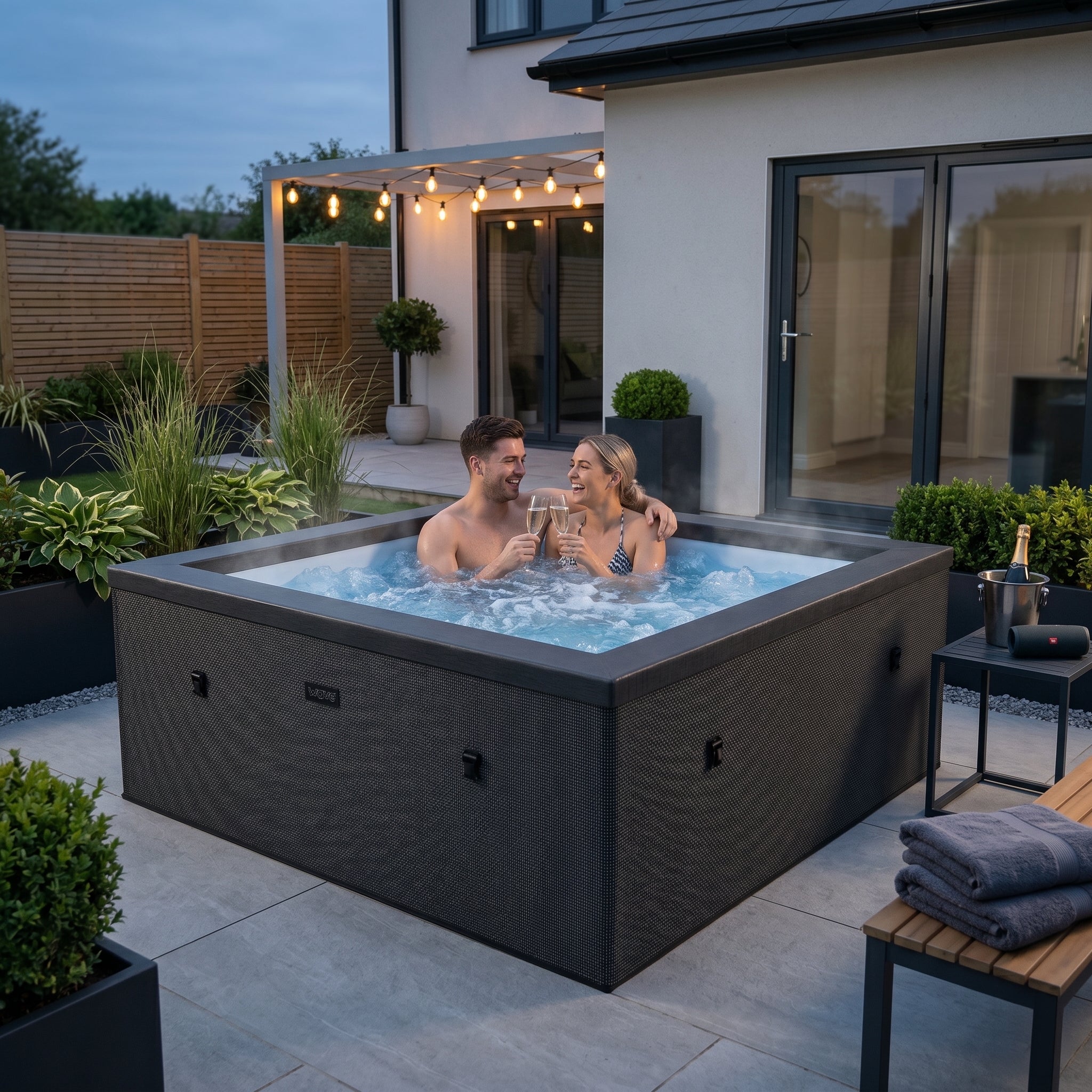 Garda | 4/6-Person Eco Foam Hot Tub | Built-In Integrated Heater