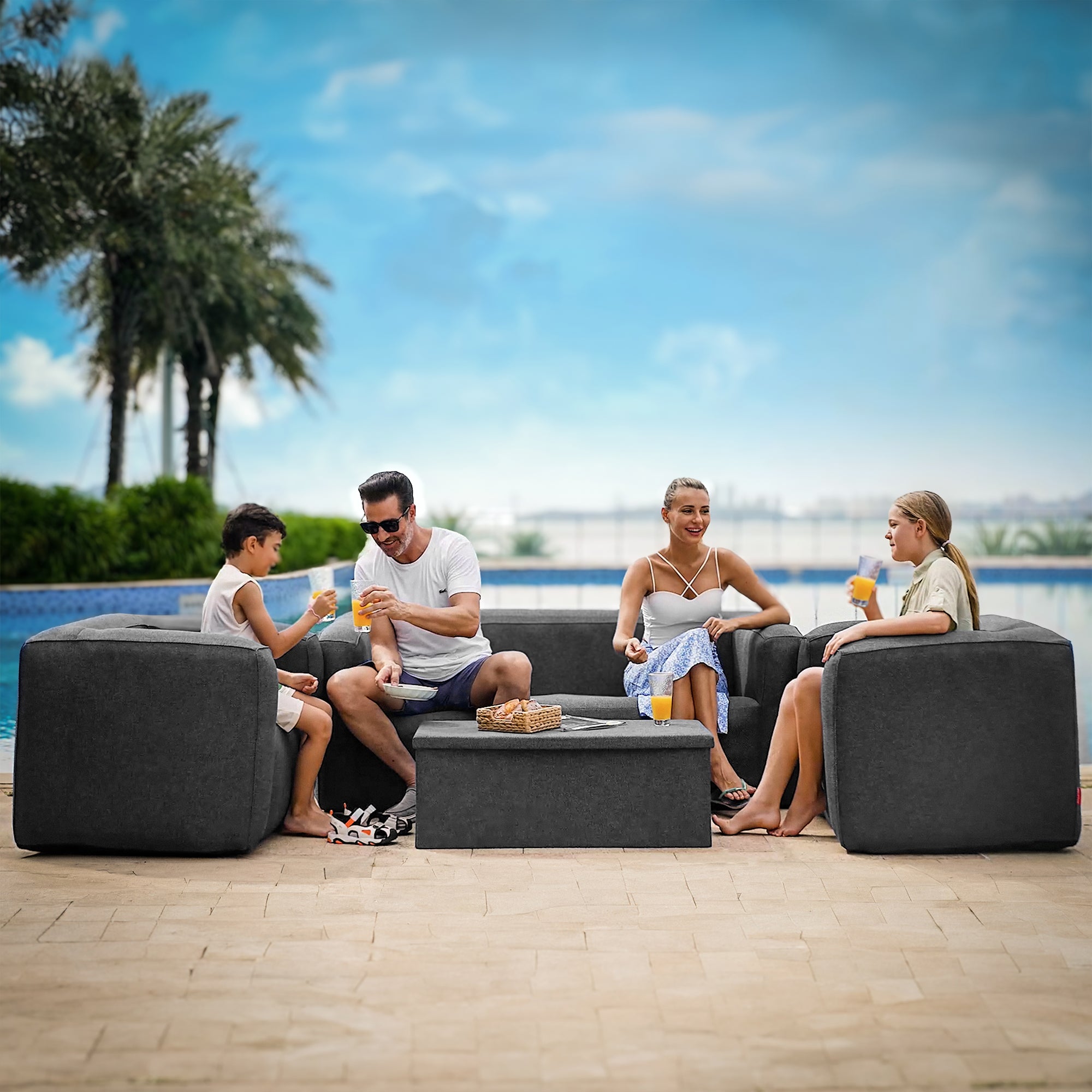 Chair and Double Sofa Set Furniture Wave Spas USA