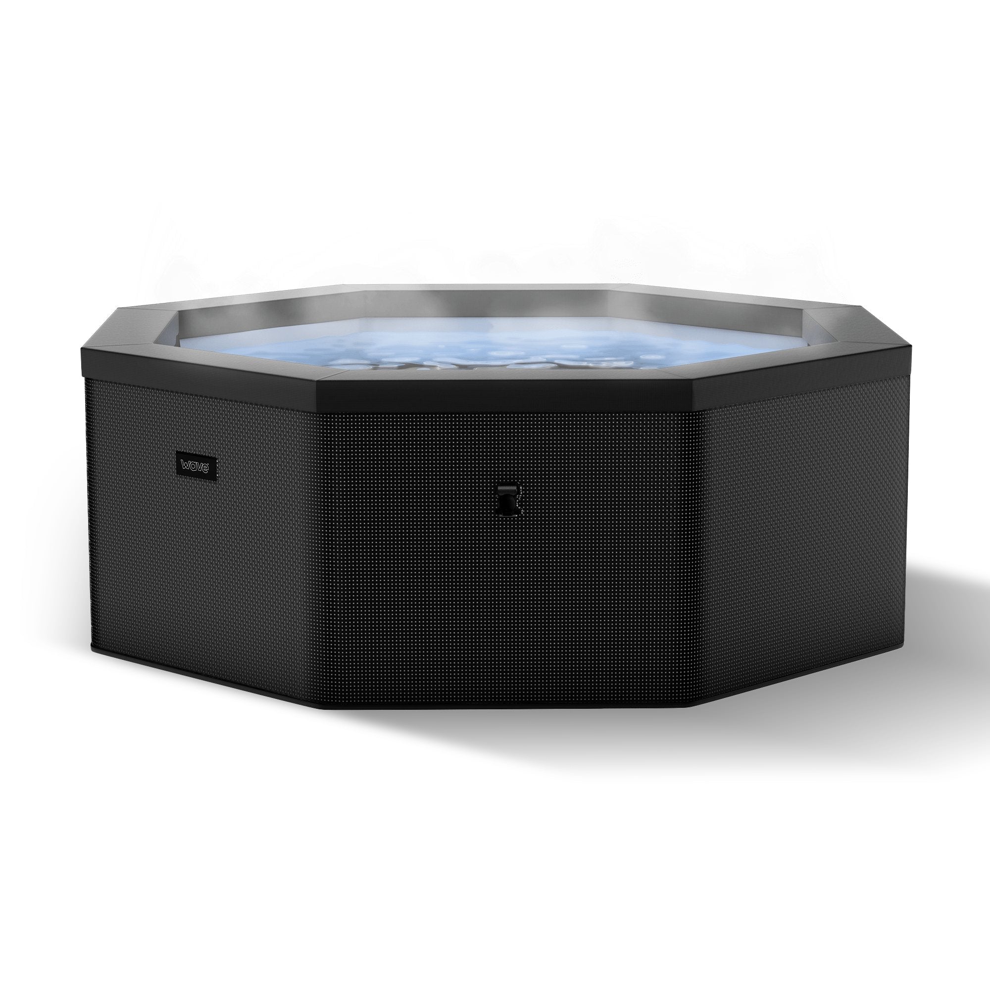 Como | 6-Person Eco Foam Hot Tub | Built-In Integrated Heater Eco Foam Spas Wave Spas Charcoal Black Standard 6 Person | 77x27"