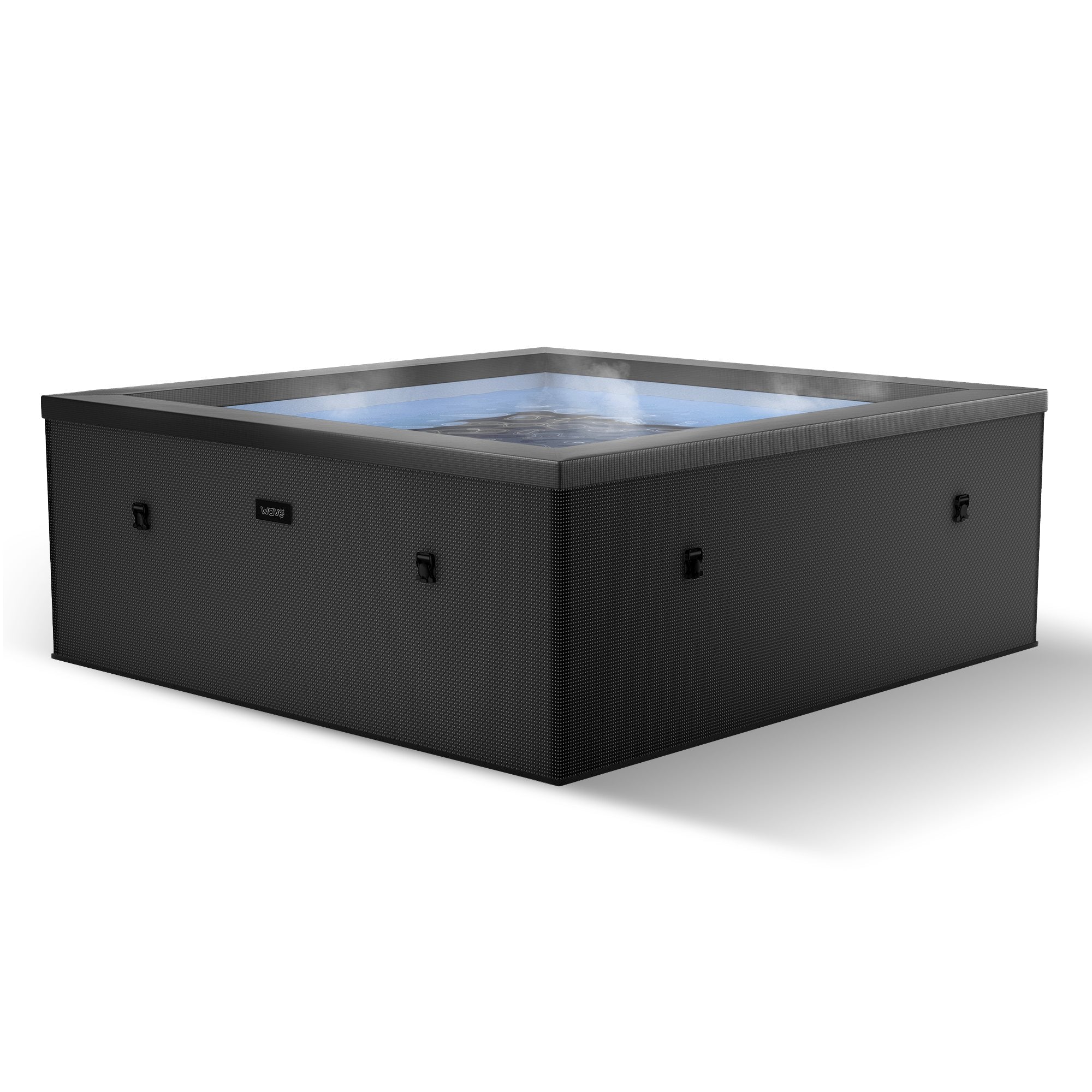 Garda | 4/6-Person Eco Foam Hot Tub | Built-In Integrated Heater Eco Foam Spas Wave Spas Charcoal Black Standard 4 Person | 63x27" data-contona-source