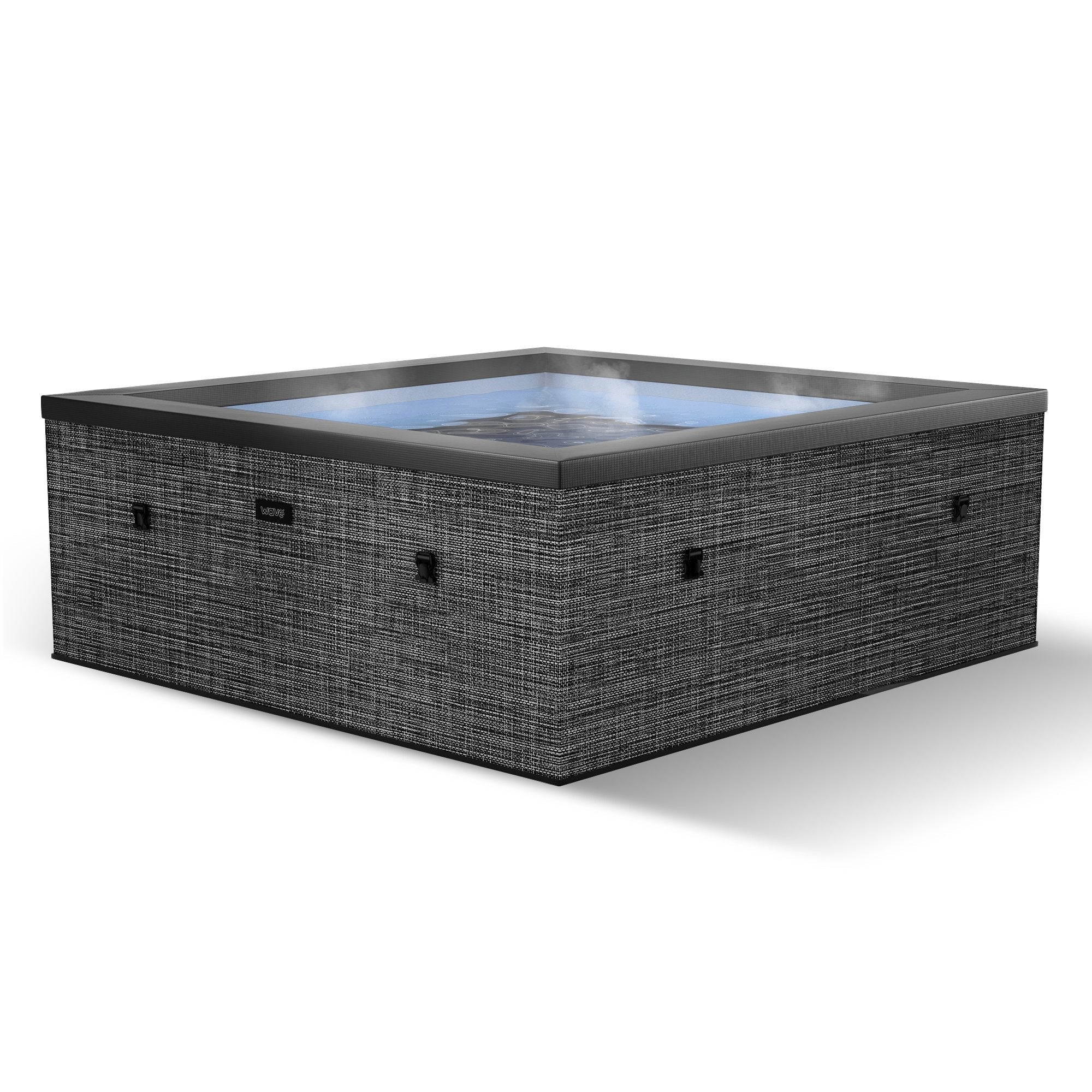 Garda | 4/6-Person Eco Foam Hot Tub | Built-In Integrated Heater Eco Foam Spas Wave Spas Flint Gray Standard 4 Person | 63x27"