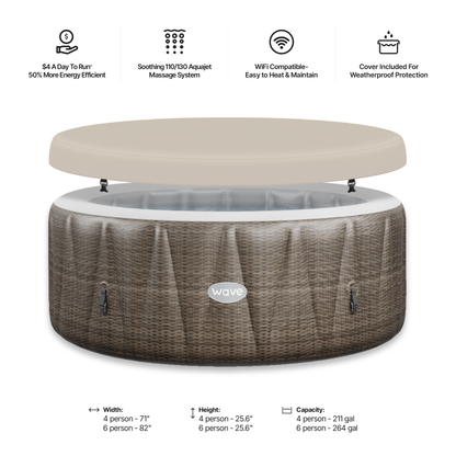 Atlantic | 4/6-Person Inflatable Hot Tub | Built-In Integrated Heater
