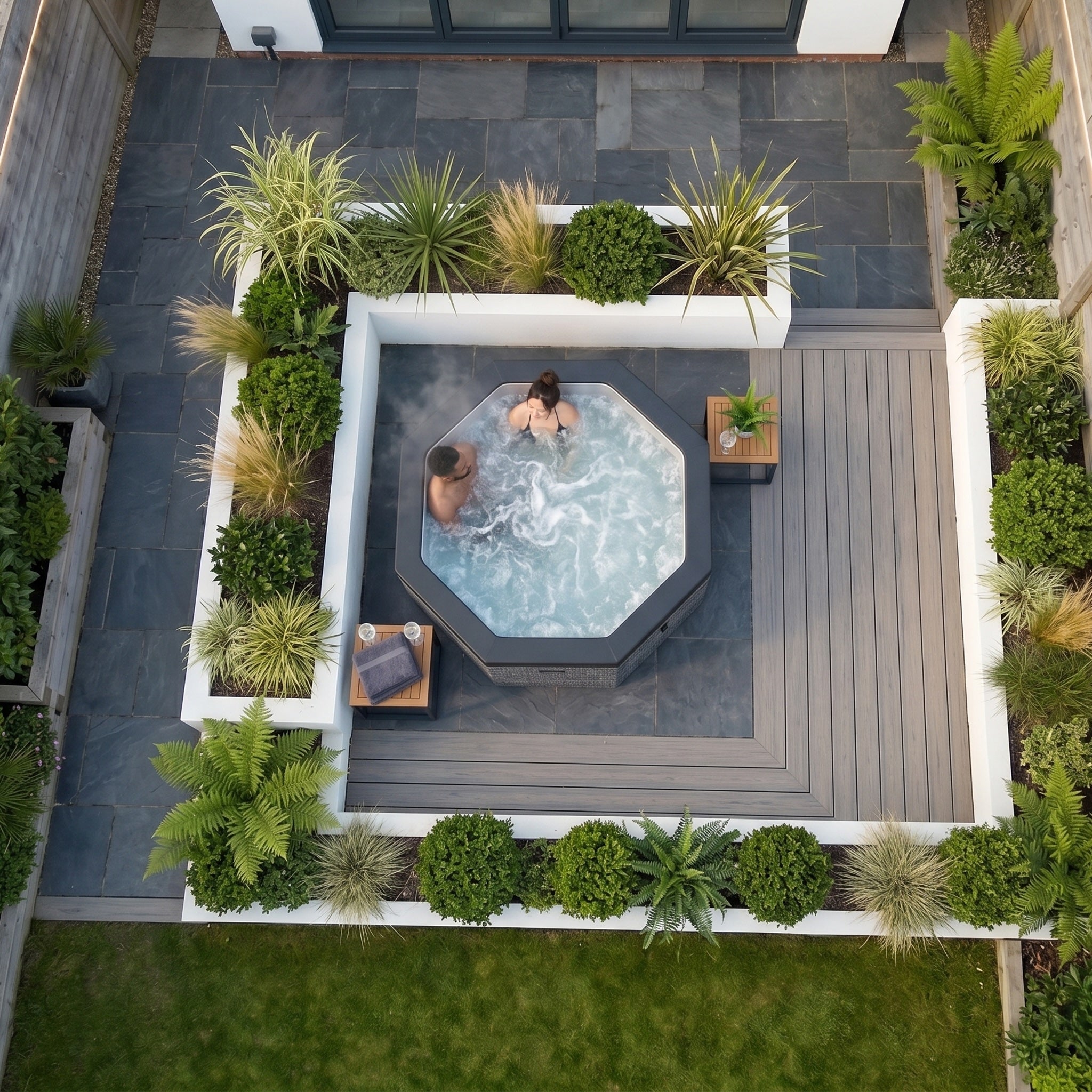 Como | 6-Person Eco Foam Hot Tub | Built-In Integrated Heater