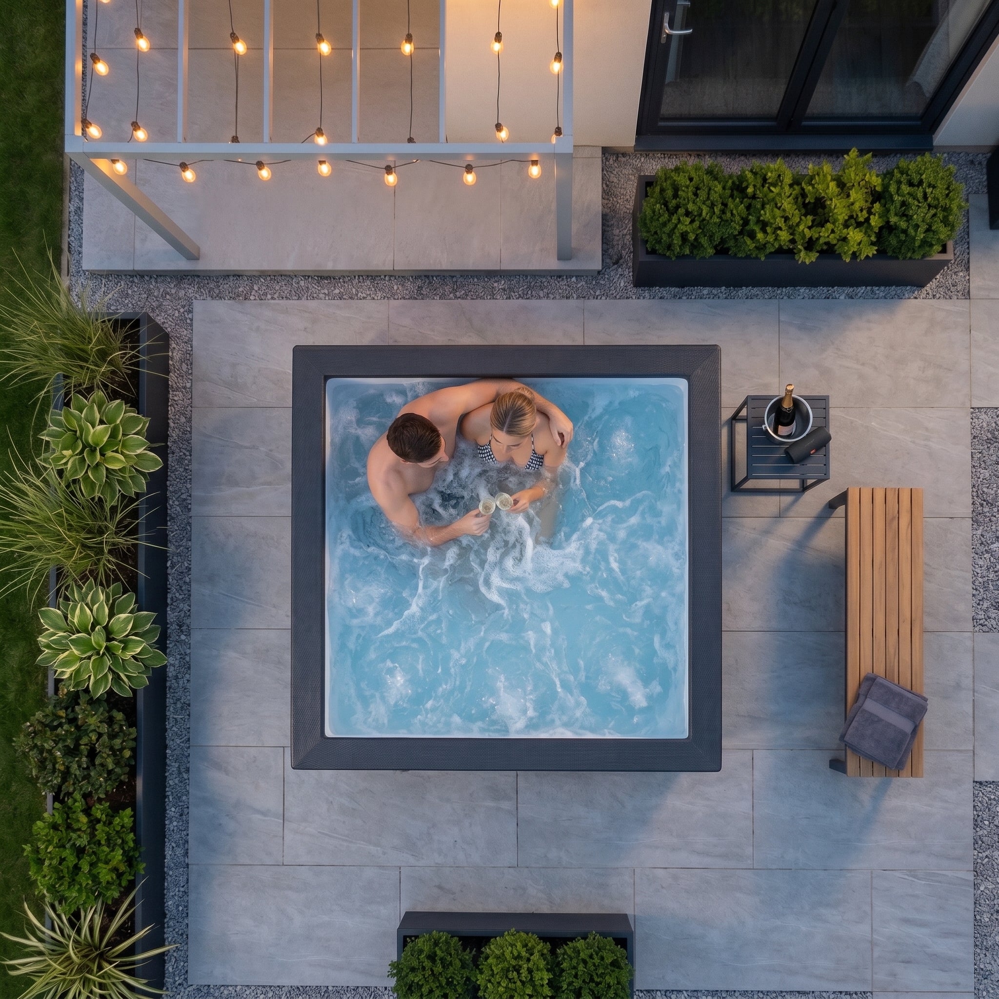 Garda | 4/6-Person Eco Foam Hot Tub | Built-In Integrated Heater