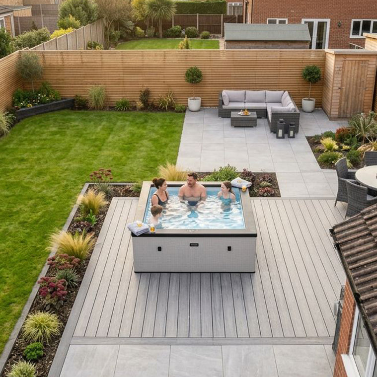 Garda | 4/6-Person Eco Foam Hot Tub | Built-In Integrated Heater
