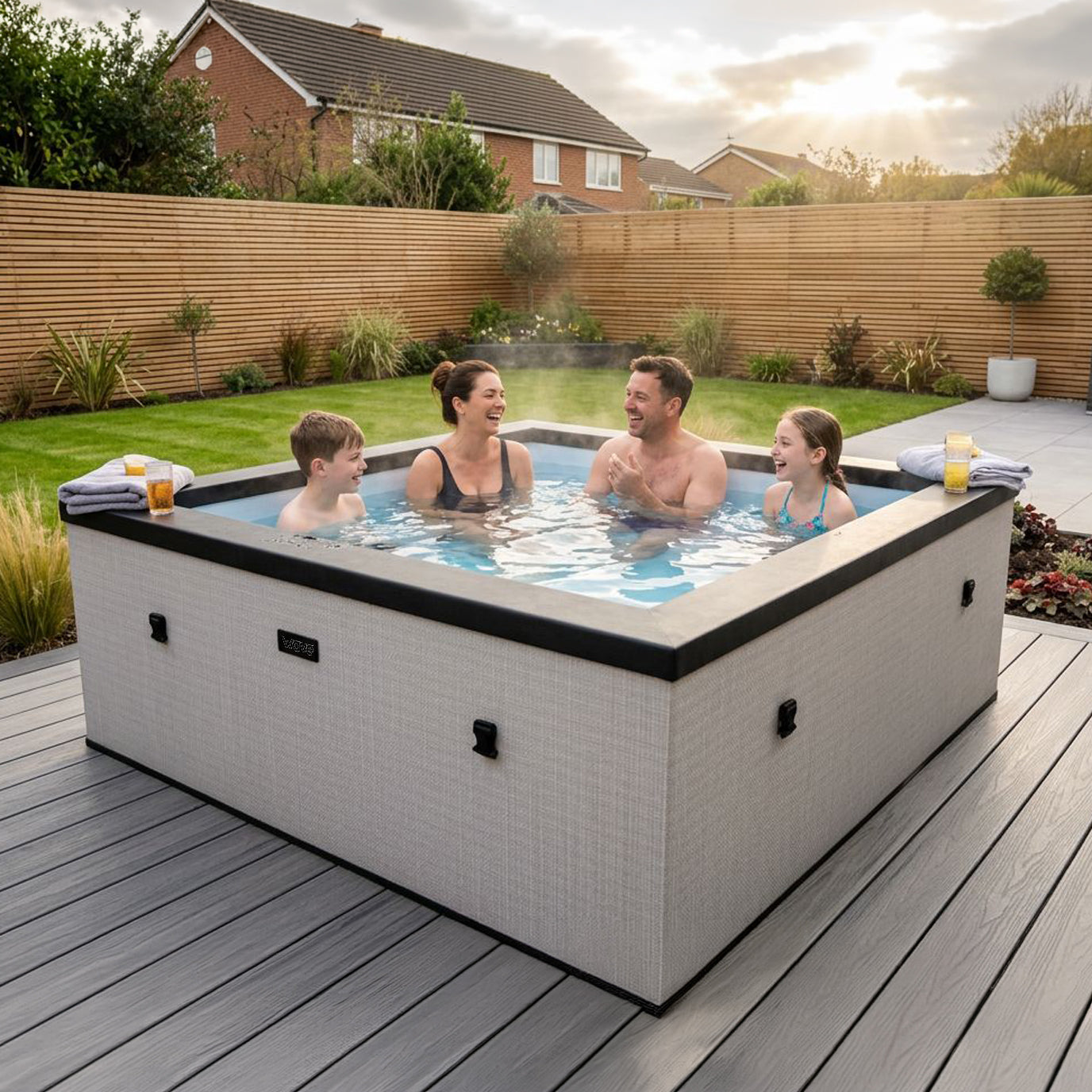 Garda | 4/6-Person Eco Foam Hot Tub | Built-In Integrated Heater