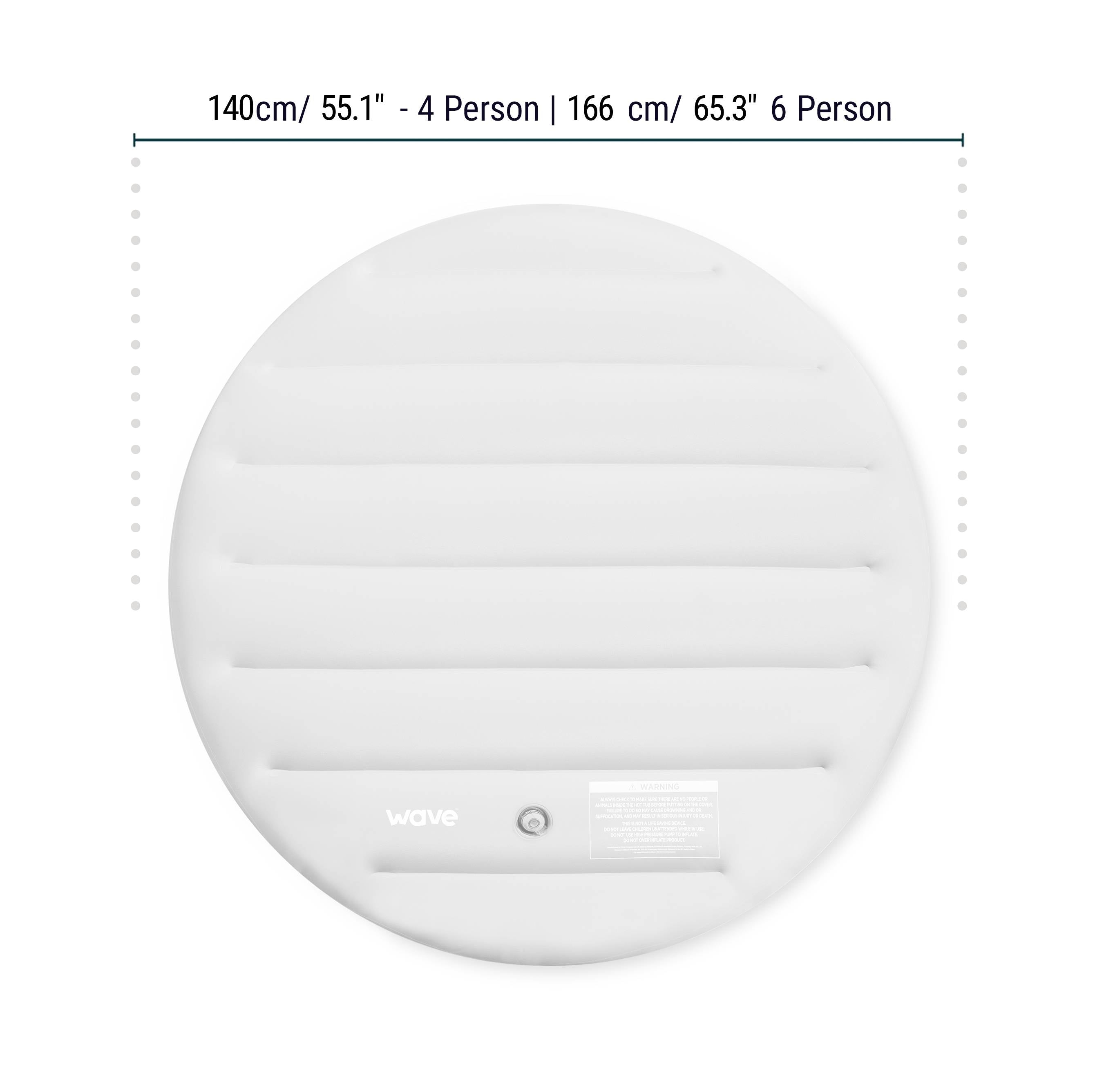 Thermally Efficient Inflatable Cover | Round | White Covers Wave Spas