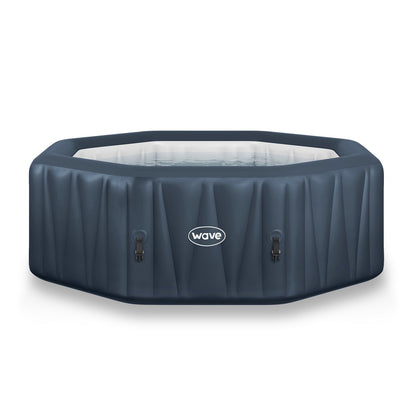 Aegean | 6-Person Inflatable Hot Tub | Built-In Integrated Heater Inflatable Spa Wave Spas Navy 6 Person | 77x25.6" data-contona-source