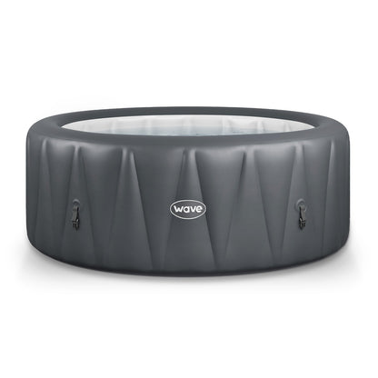 Atlantic | 4/6-Person Inflatable Hot Tub | Built-In Integrated Heater Inflatable Spa Wave Spas Dark Gray Standard 4 Person | 71x25.6"  data-contona-source