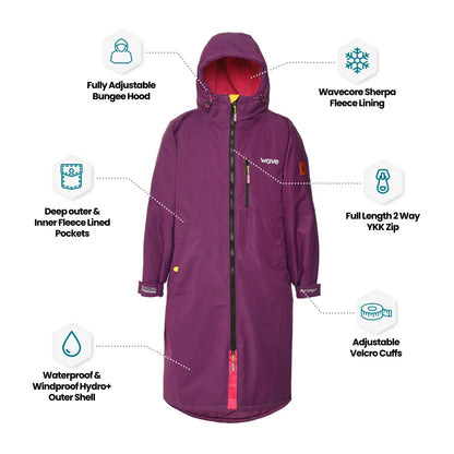 Fleece-Lined Hot Tub Changing Robe | Waterproof & Windproof | Unisex Robes Wave Spas USA