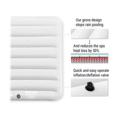 Thermally Efficient Inflatable Cover | Square | White Covers Wave Spas